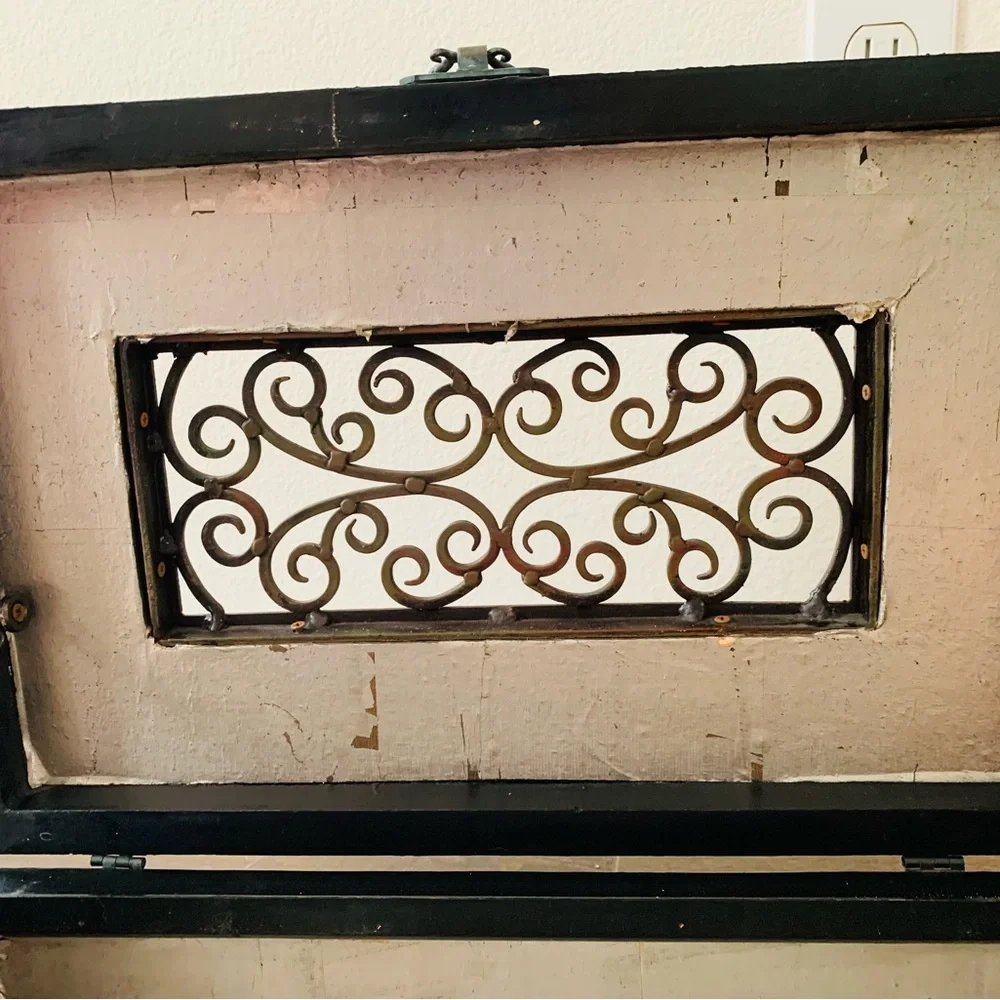 Wooden Jewelry Box with Metal ornaments